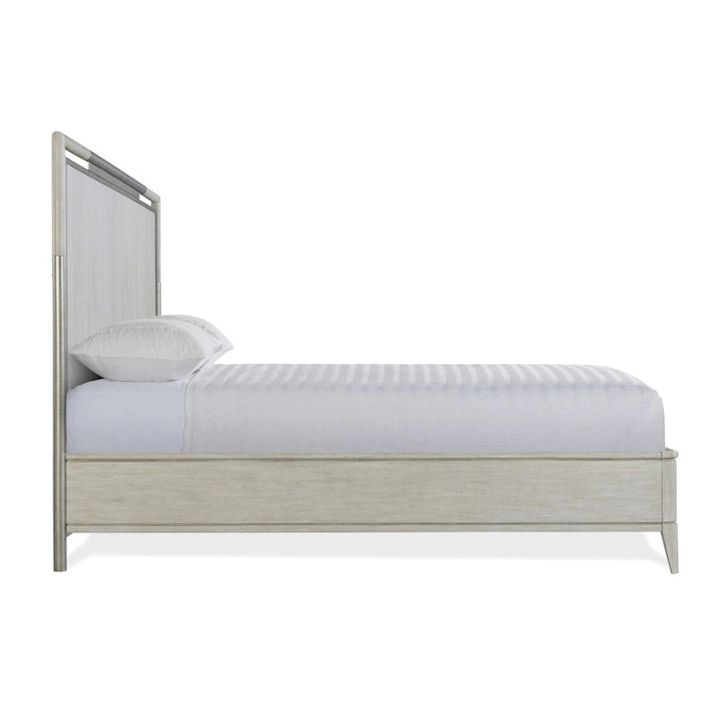Roundhill Furniture Mantalia 3-Piece Solid Wood Bedroom Set with Metal Frame, Bed with 2 Nightstands, Champagne