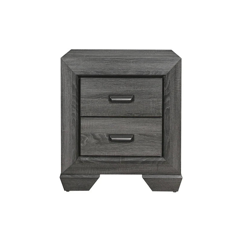 Valli 3 Piece Gray Modern Panel Bedroom Set
