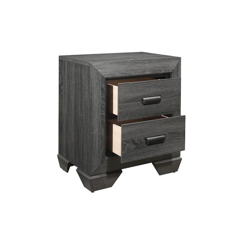 Valli 3 Piece Gray Modern Panel Bedroom Set