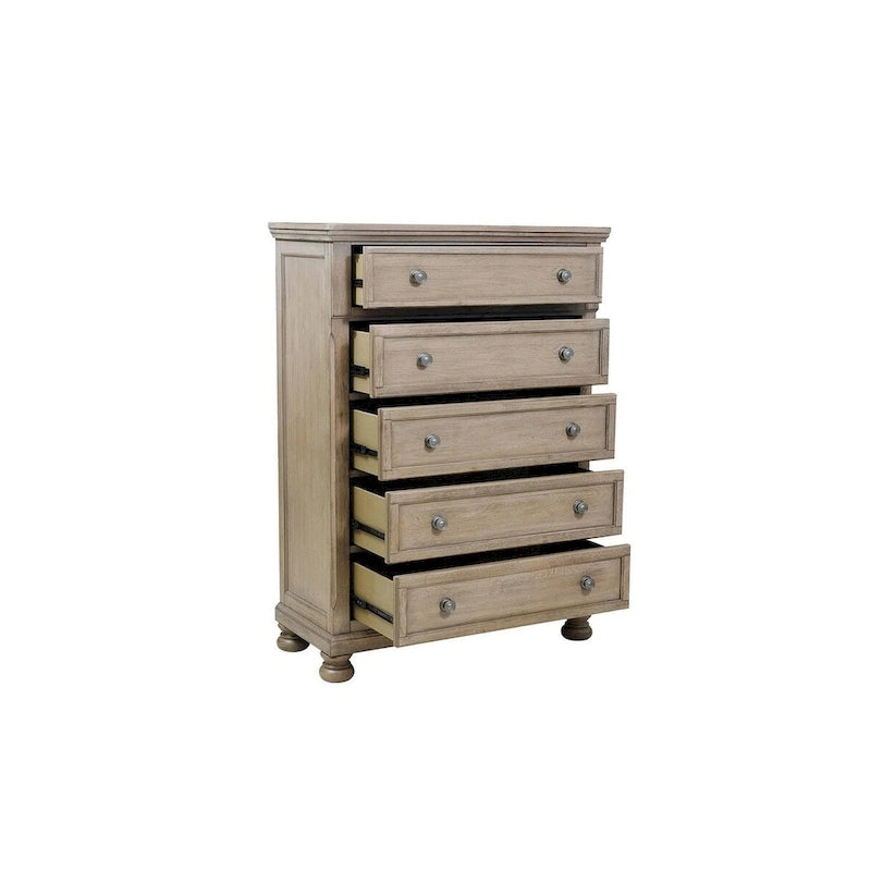 Donald 3 Piece Gray Modern Sleigh Storage Platform Bedroom Set