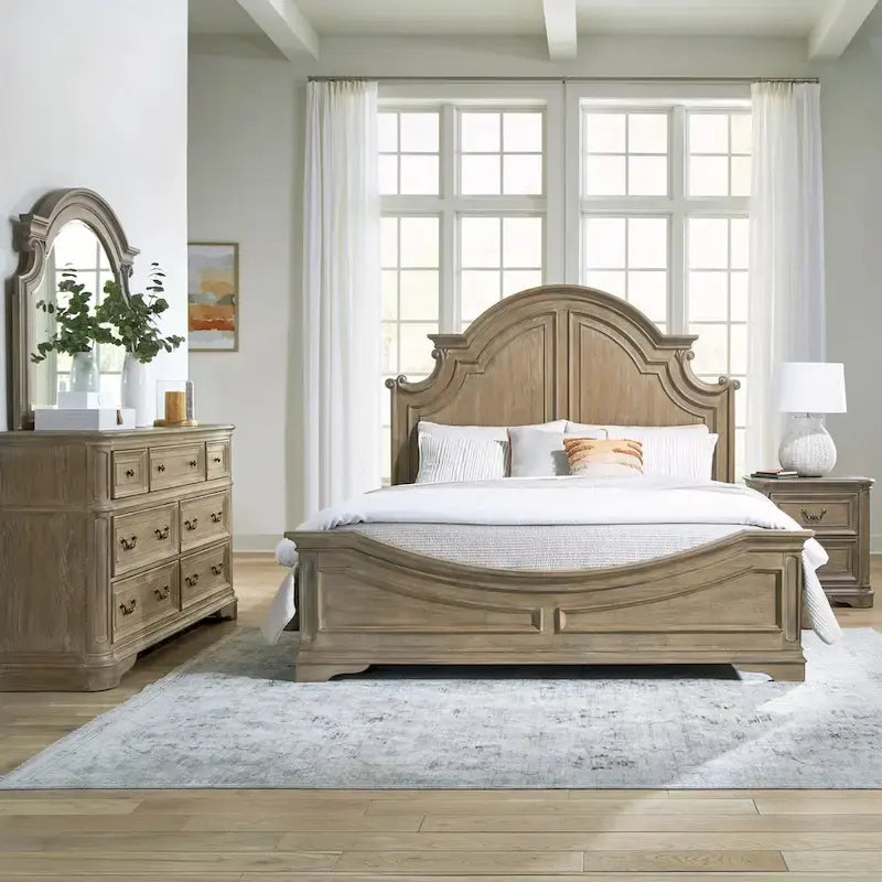 Magnolia Manor Panel Bed, Dresser and Mirror Set