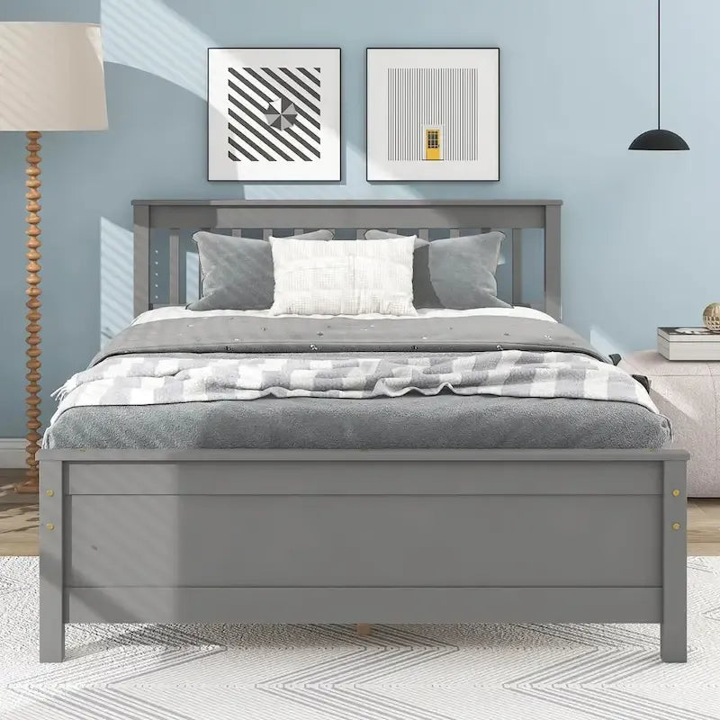 Bed with Headboard and Footboard for Kids, Teens, Adults,with a Nightstand