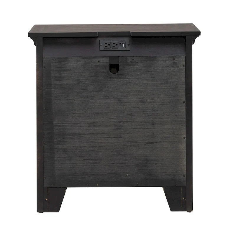 Paradise Valley Saddle Brown Panel Bed, Dresser and Mirror, & Nightstand