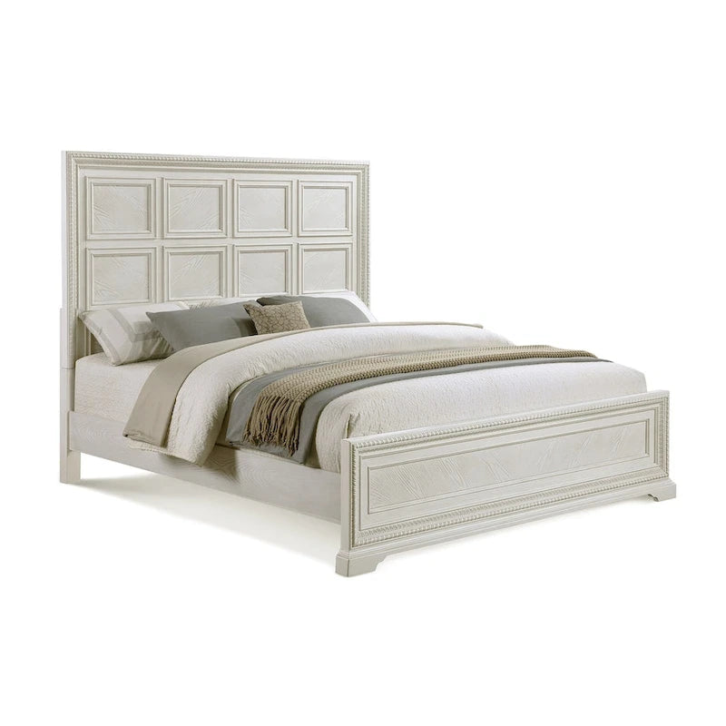 Oliver 5 Piece Cream Panel Bedroom Set