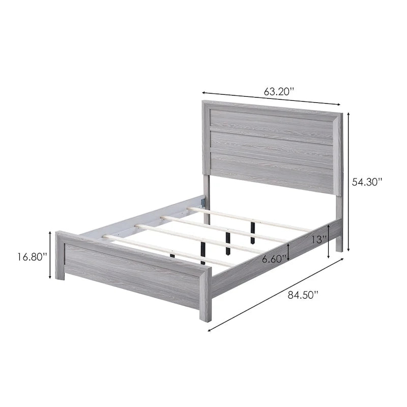 Essa 5 Piece Gray Panel Bedroom Set