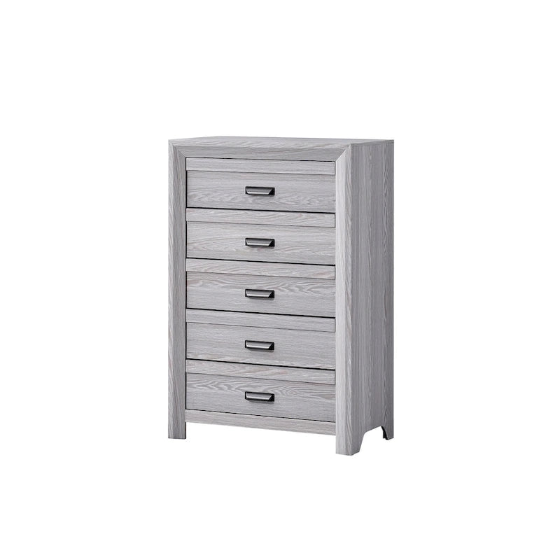 Essa 5 Piece Gray Panel Bedroom Set