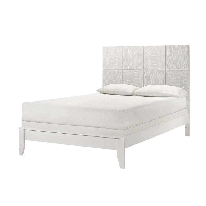 Sim 5 Piece White Panel Bedroom Set
