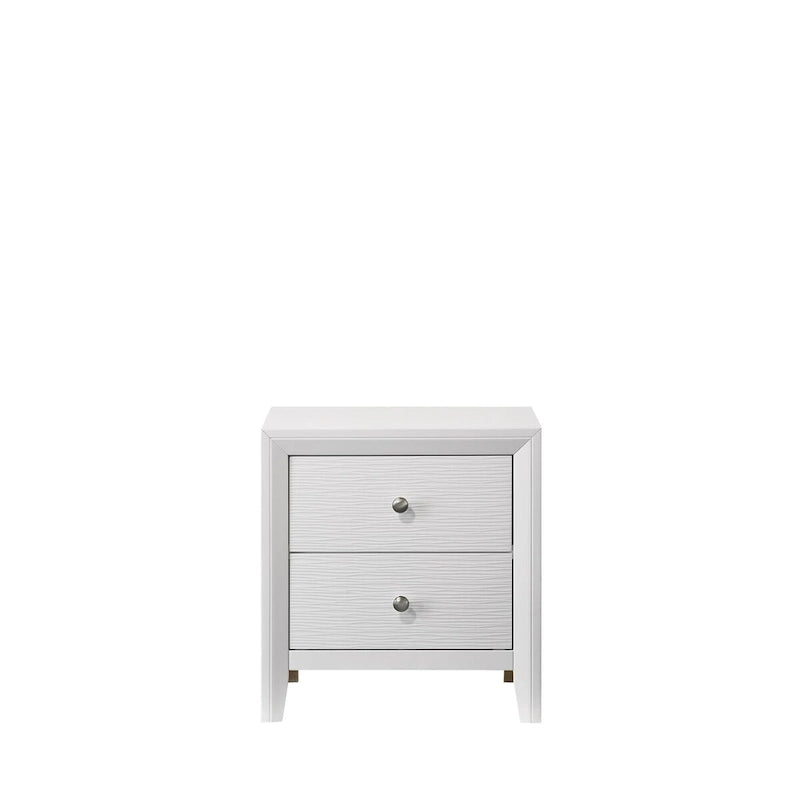 Sim 5 Piece White Panel Bedroom Set