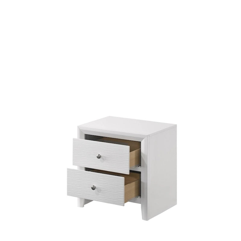 Sim 5 Piece White Panel Bedroom Set