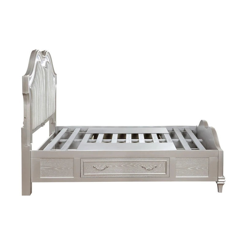 Rosarito Silver Oak and Ivory 5-piece Storage Bed