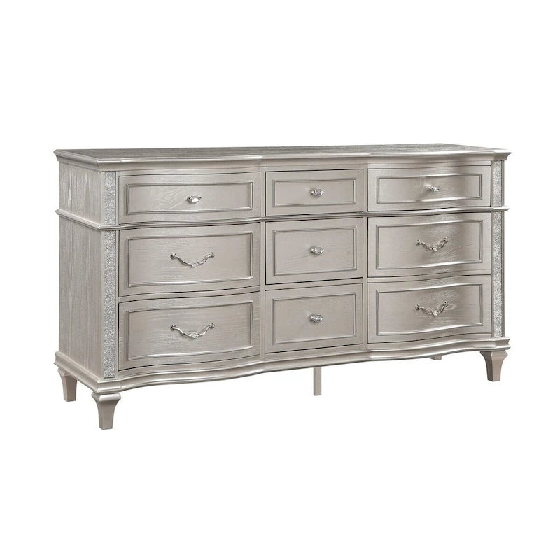 Rosarito Silver Oak and Ivory 5-piece Storage Bed