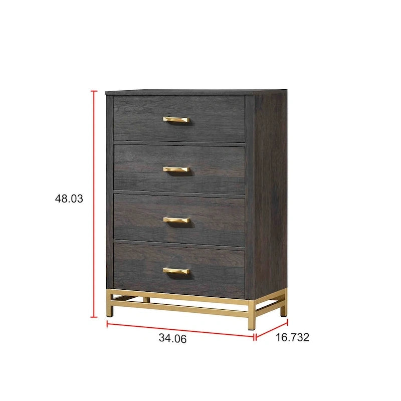 Wedro 3 Piece Dark Brown Rustic Panel Bedroom Set