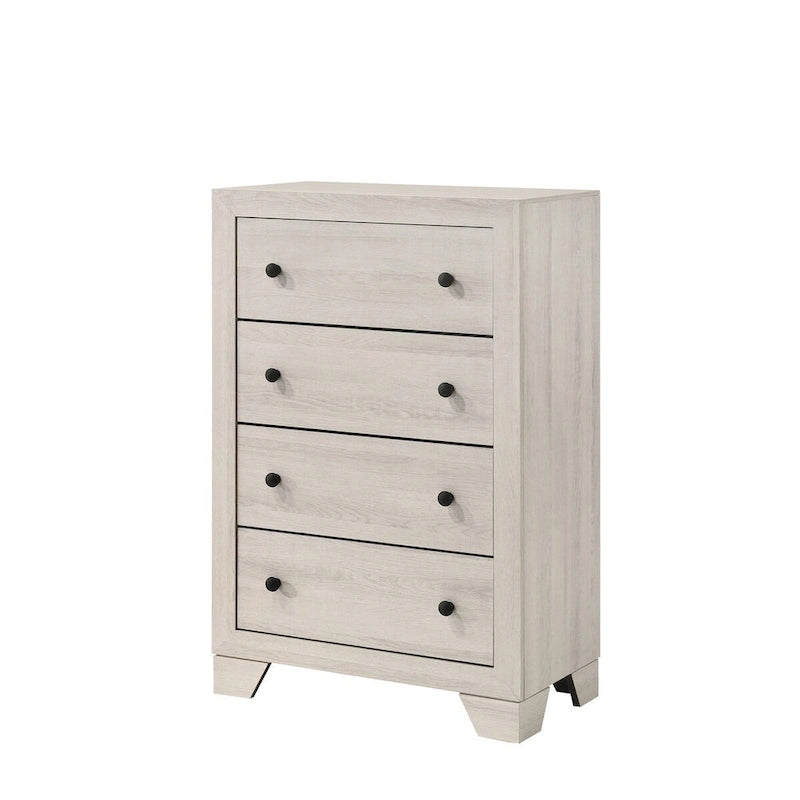 Annis 4 Piece White Platform Bedroom Set