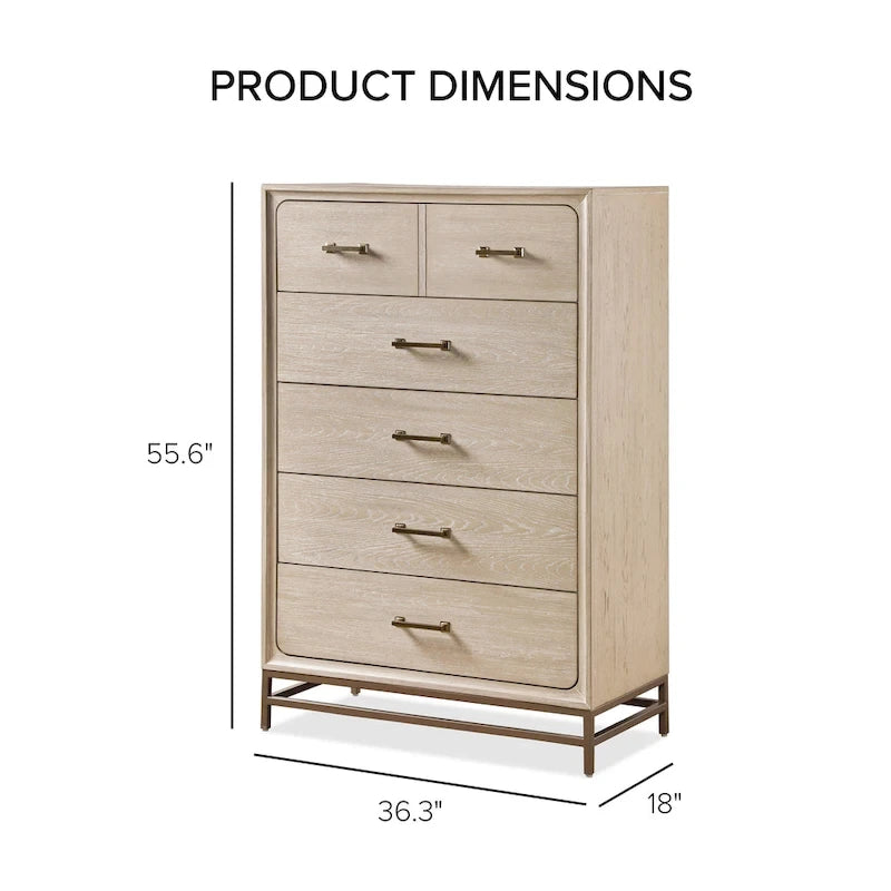 Furniture of America Drayden Transitional Oak Solid Wood 6-Piece Bedroom Set