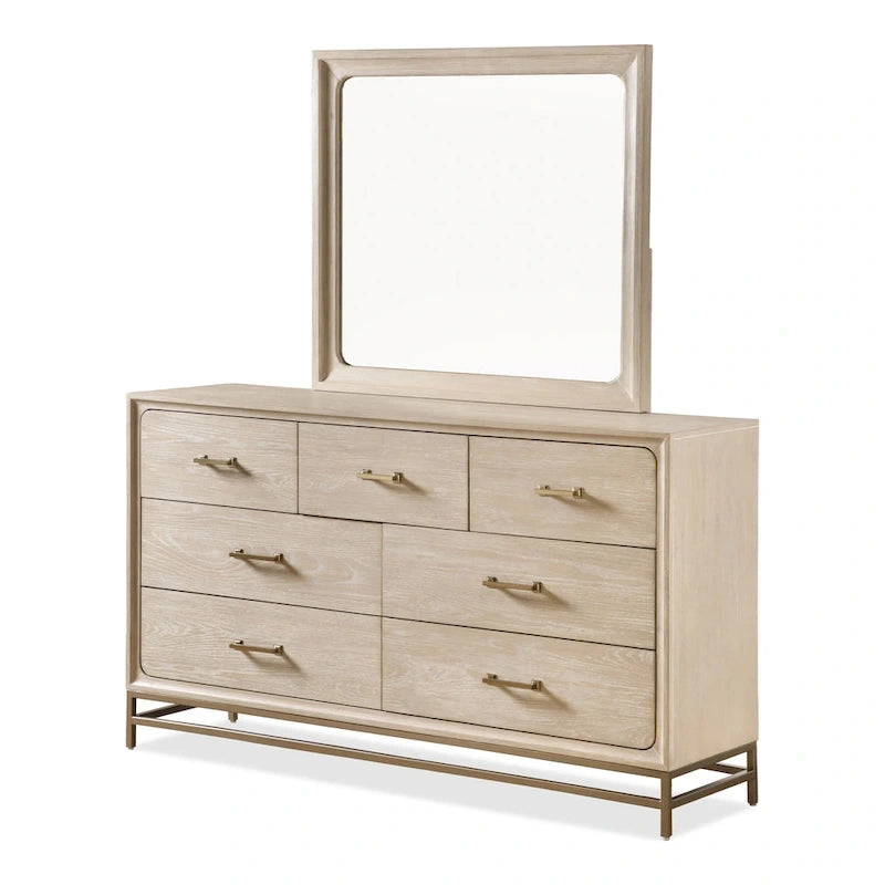 Furniture of America Drayden Transitional Oak Solid Wood 6-Piece Bedroom Set