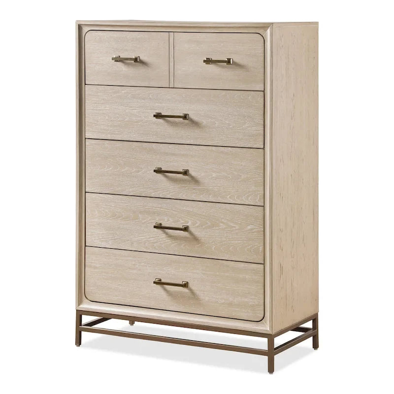 Furniture of America Drayden Transitional Oak Solid Wood 6-Piece Bedroom Set