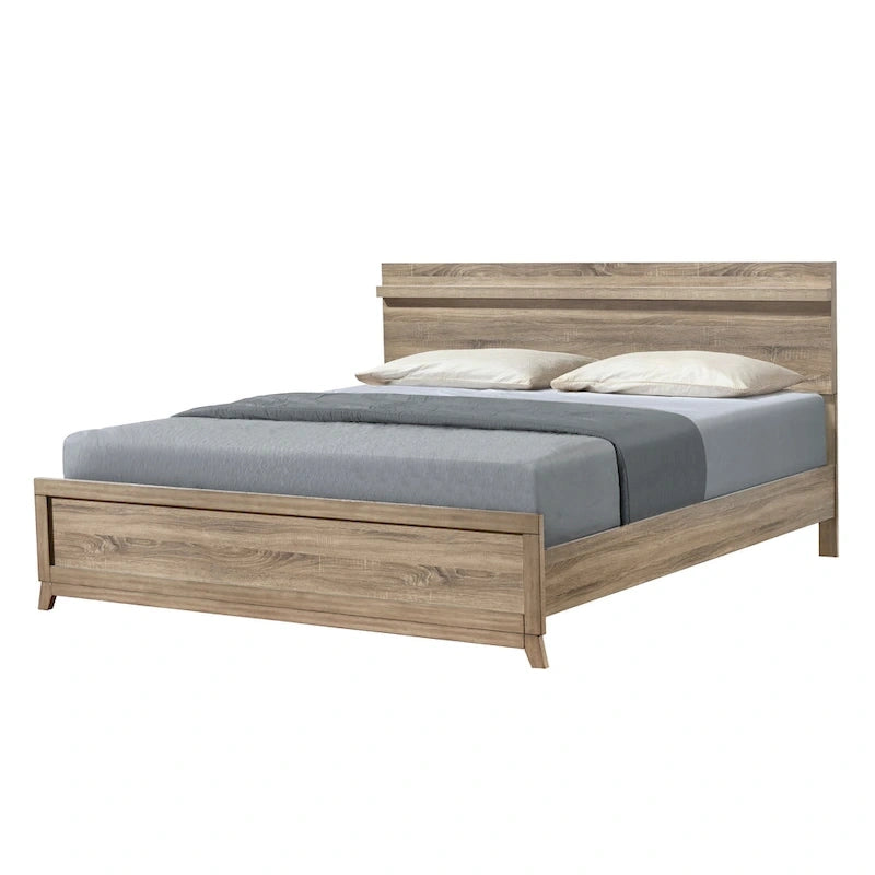 Daemon 6 Piece Light Brown Panel Bedroom Set