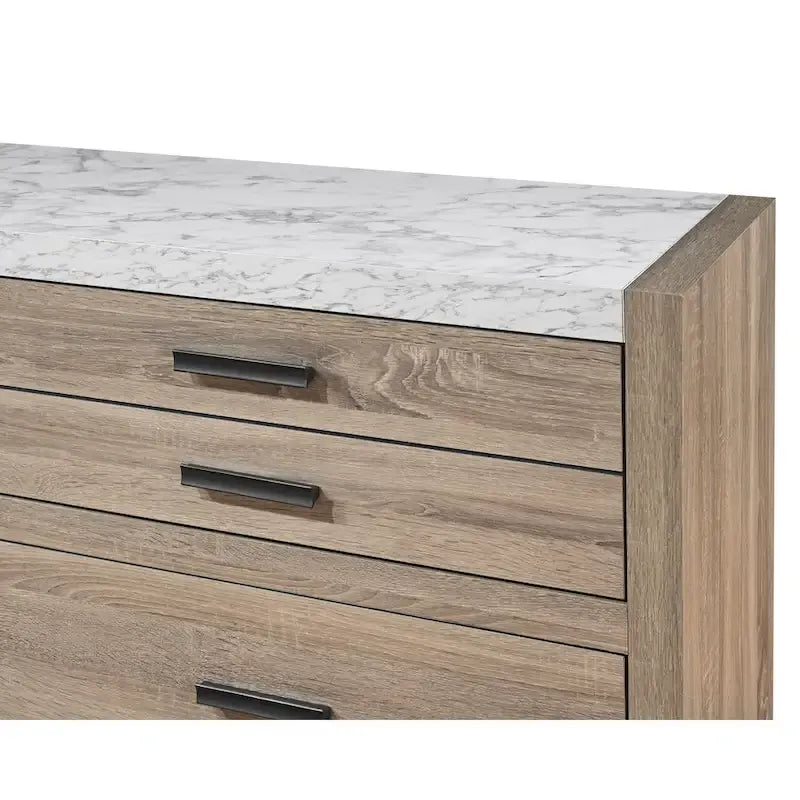 Daemon 6 Piece Light Brown Panel Bedroom Set