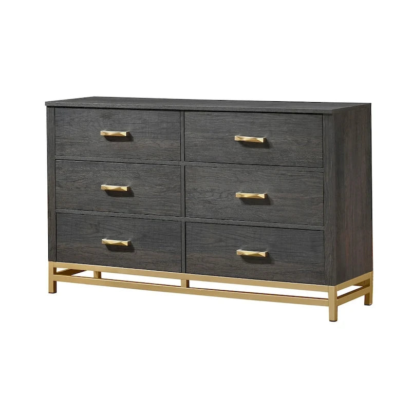 Wedro 4 Piece Dark Brown Rustic Panel Bedroom Set
