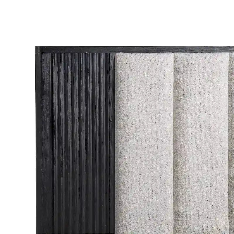 Shelby 4 Piece Black Panel Upholstered Bedroom Set