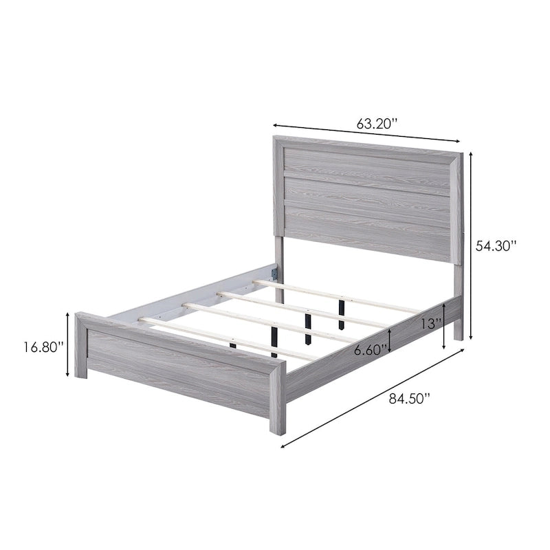 Essa 3 Piece Gray Panel Bedroom Set