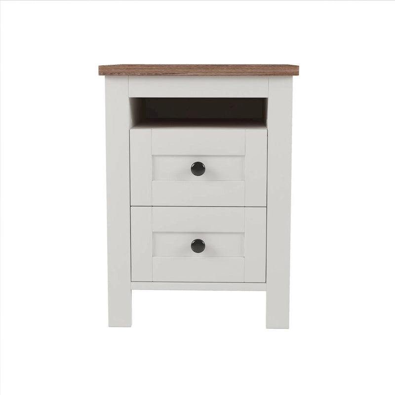 3-Pieces Bedroom Sets Farmhouse Platform Bed with Nightstand and Dresser