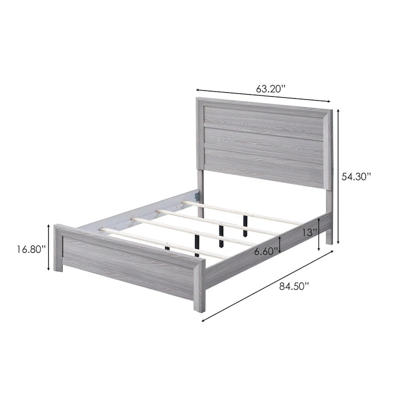 Essa 4 Piece Gray Panel Bedroom Set