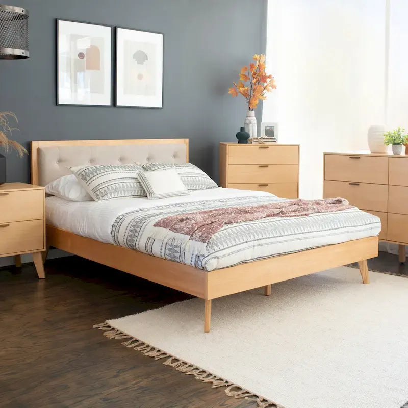 Carter Natural Wooden 4-Piece Queen Size Bedroom Set