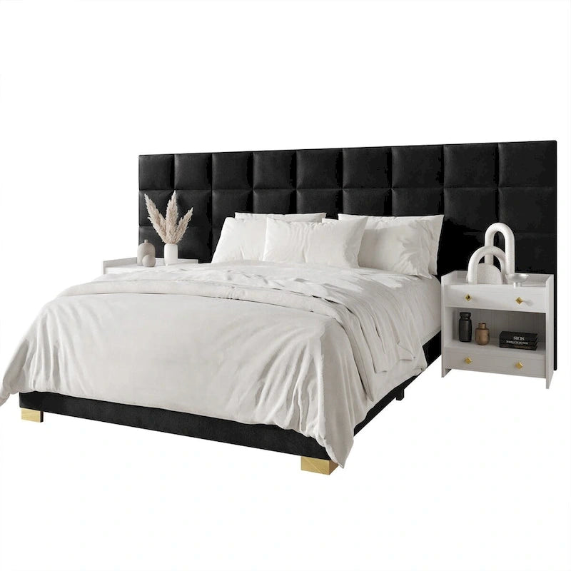 CraftPorch Mid-Century Modern Wall Panel Bedroom Set