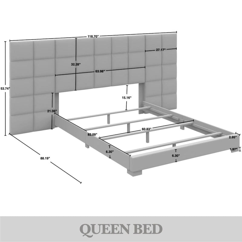 CraftPorch Mid-Century Modern Wall Panel Bedroom Set