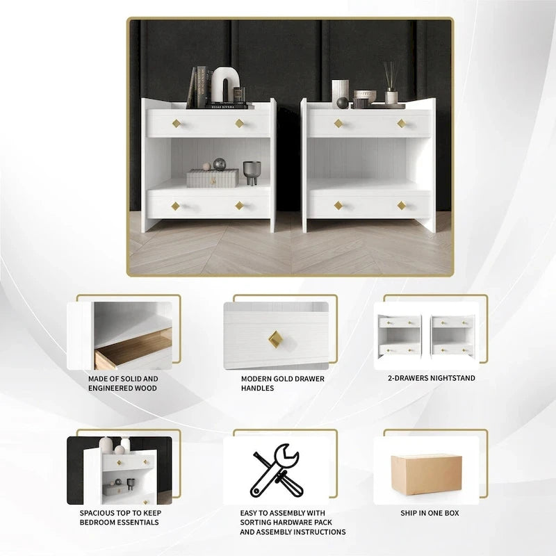 CraftPorch Mid-Century Modern Wall Panel Bedroom Set