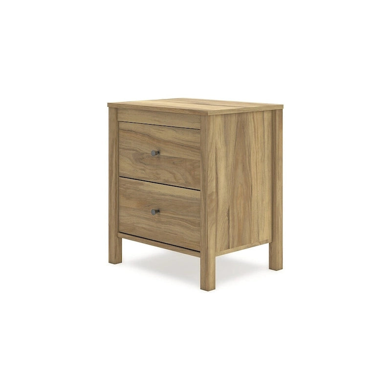 Signature Design by Ashley Bermacy Light Brown Panel Headboard with 2 Nightstands