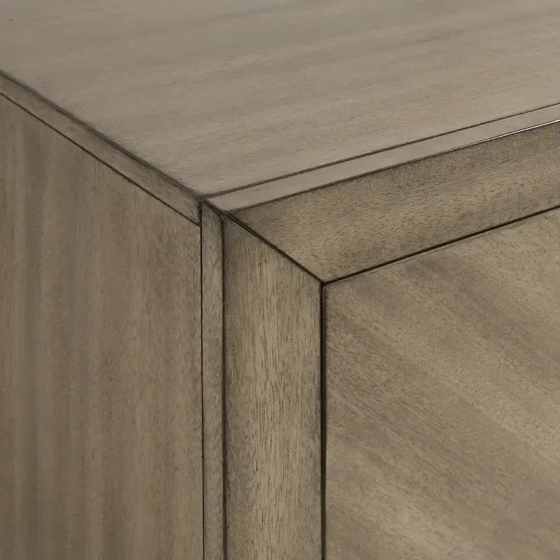 Roundhill Furniture Arena Contemporary Wood Bedroom Set: Panel Bed, Dresser, Mirror, 2 Nightstands, Chest in Antique Gray