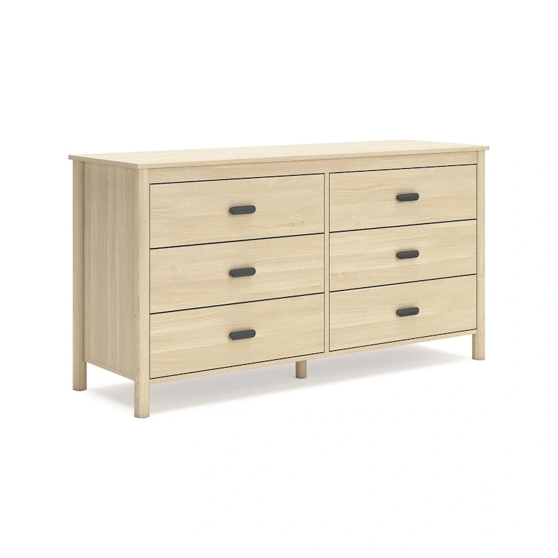 Signature Design by Ashley Cabinella Tan Panel Headboard with Dresser and Nightstand