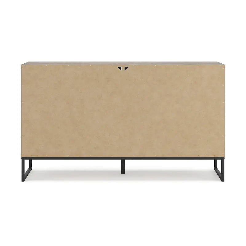 Signature Design by Ashley Deanlow Honey Panel Headboard with Dresser and Nightstand