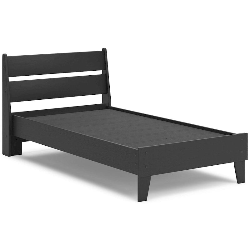 Signature Design by Ashley Socalle Black Panel Headboard with Dresser and Nightstand