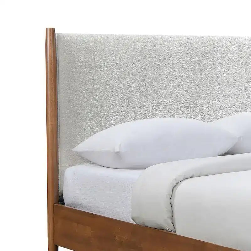 Furniture of America Beau Midcentury 5-Piece Walnut Queen Bedroom Set