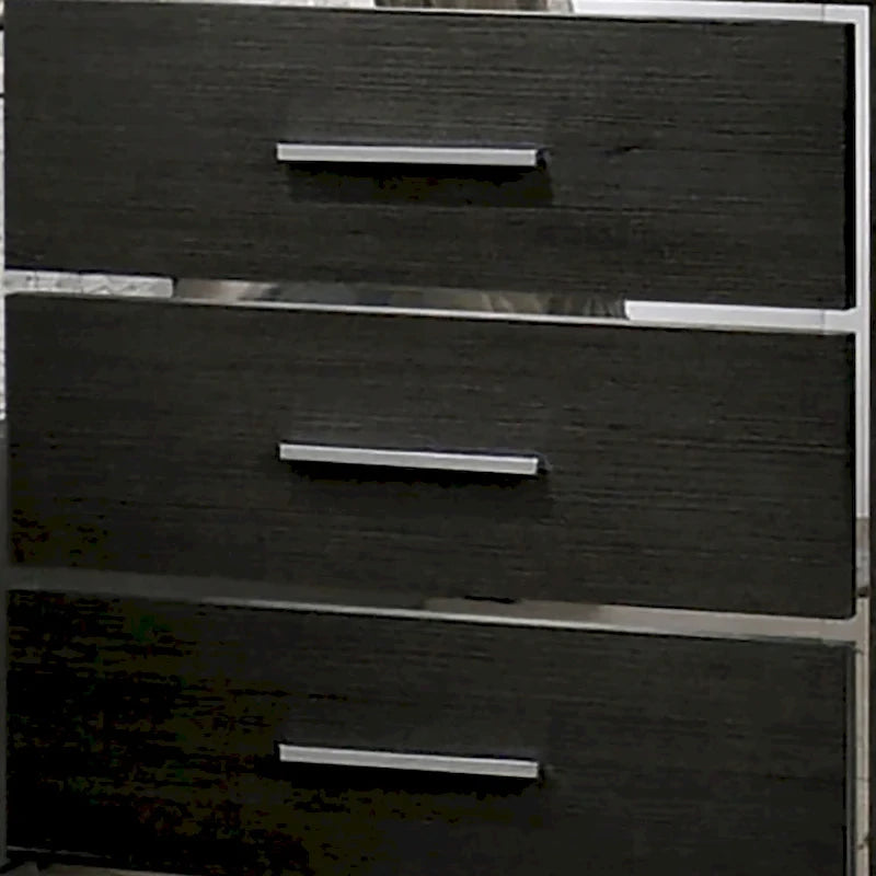 Furniture of America Kastela Contemporary Grey 3-Piece Panel Bed, Nightstand and Dresser Set with LED and USB Ports