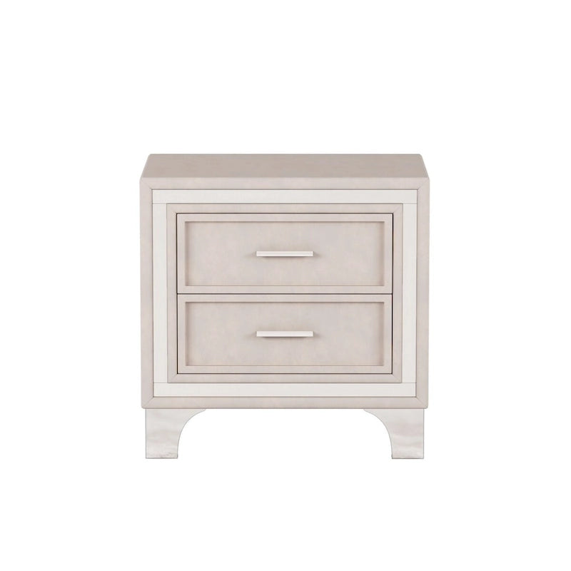 3-Pieces Bedroom Sets with Queen Size Upholstered Platform Bed and Two Nightstands