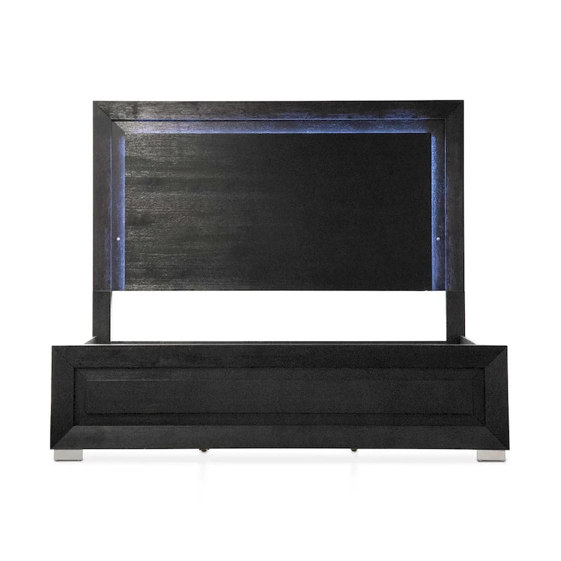 Furniture of America Alaric Modern Black Solid Wood 6-Piece King Bedroom Set Cedar-Lined Bottom Drawer