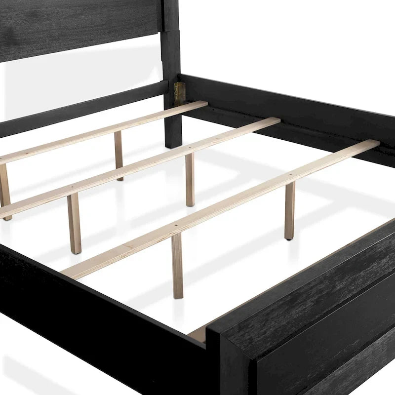 Furniture of America Alaric Modern Black Solid Wood 6-Piece King Bedroom Set Cedar-Lined Bottom Drawer
