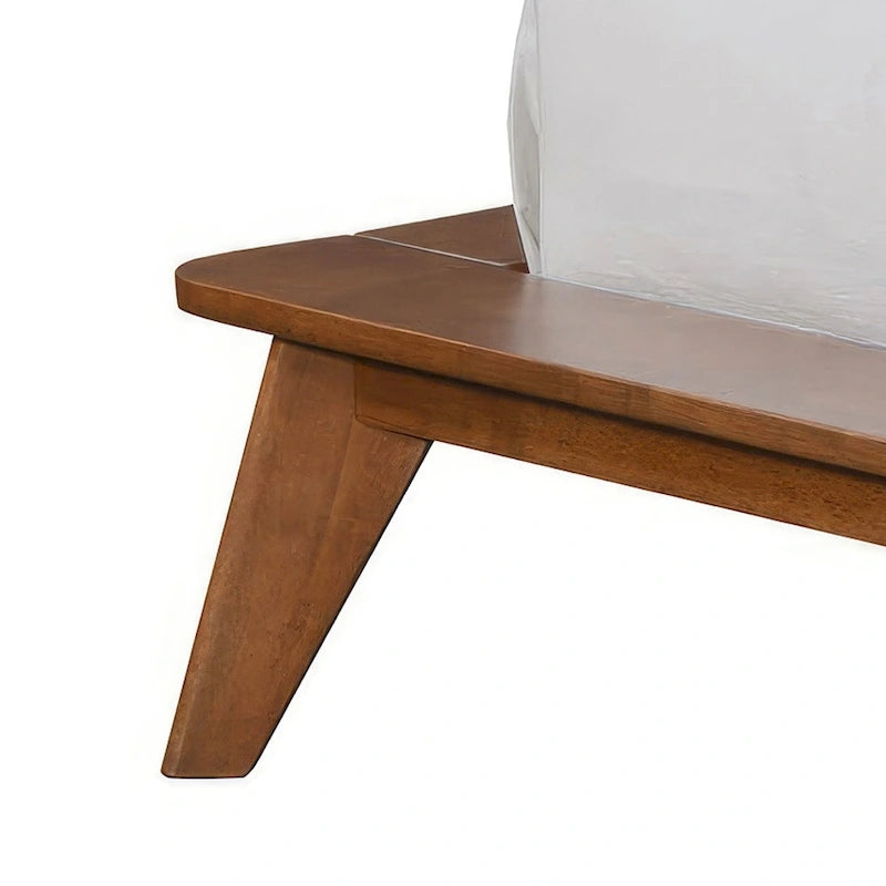 Furniture of America Beau Midcentury 5-Piece Walnut Low Profile Queen Bedroom Set