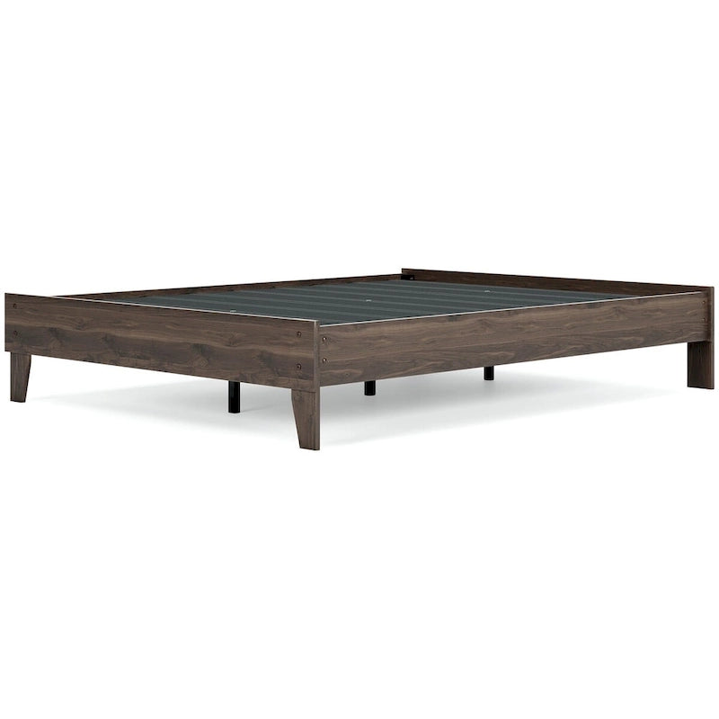 Signature Design by Ashley Calverson Mocha Platform Bed with 2 Nightstands