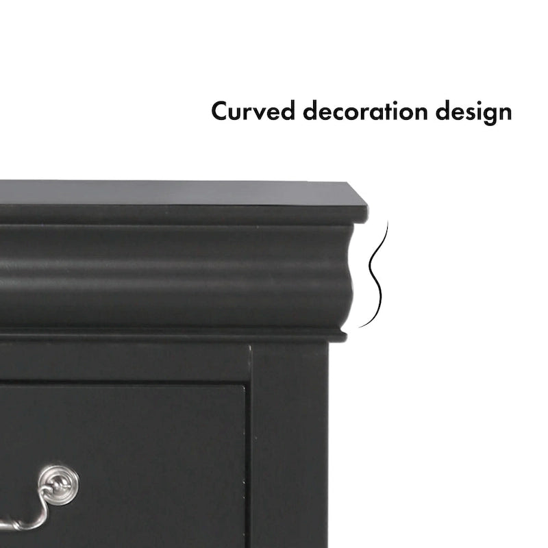 Furniture of America Devi Traditional 3-Piece Solid Wood Nightstand and Dresser Set