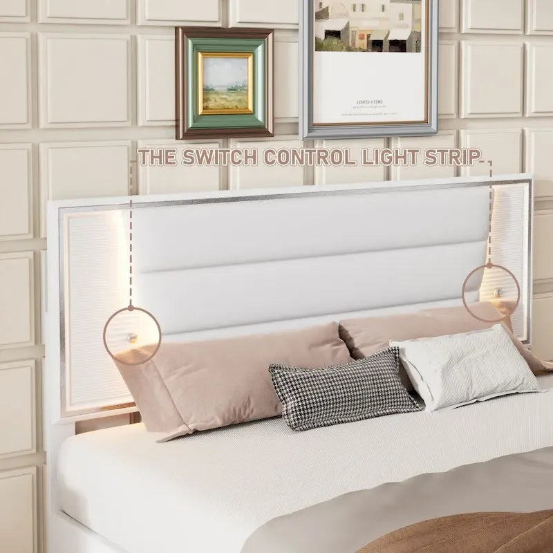 3-Pieces Bedroom Sets Queen Size Upholstered Bed