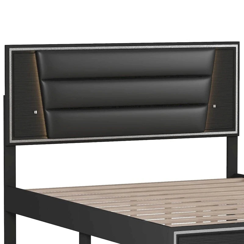 3-Pieces Bedroom Sets Queen Size Upholstered Bed