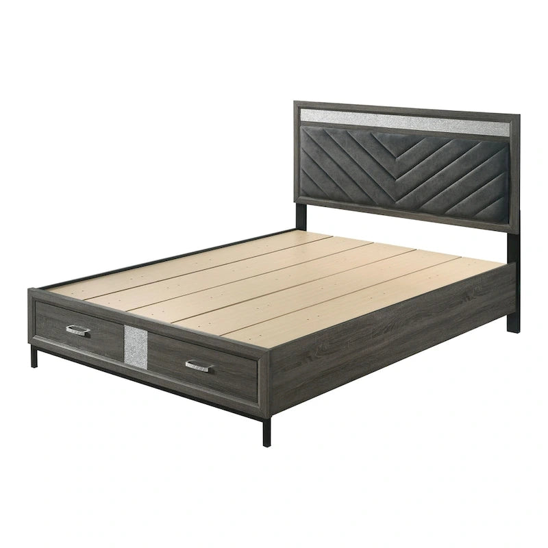 Furniture of America Heinisk Contemporary Grey 3-Piece Platform Bedroom Set