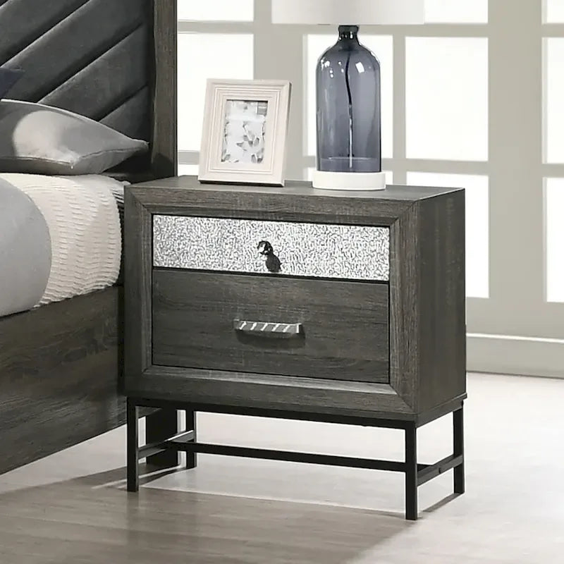 Furniture of America Heinisk Contemporary Grey 5-Piece Platform Bedroom Set